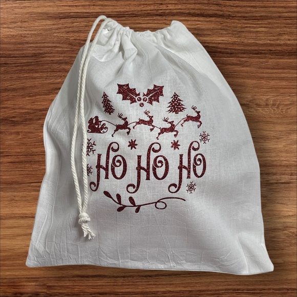 Christmas Cotton Linen Organic Bread Bag, Sourdough Bread Keeper, Baker's Bag - Picture 4 of 7